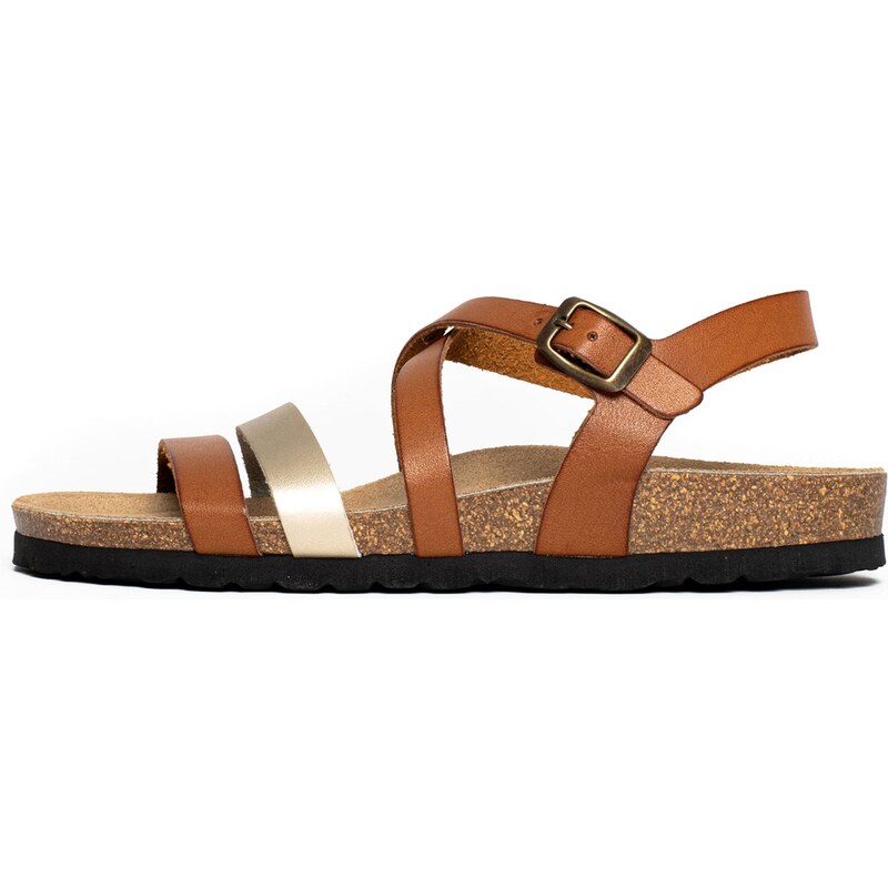 Bayton Remienkové sandále Gerone farba ťavej srsti / zlatá 56878028