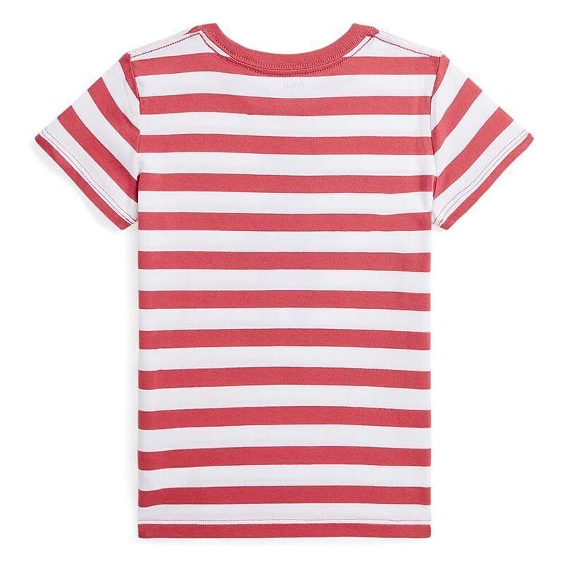 Detské bavlnené tričko Polo Ralph Lauren červená farba
