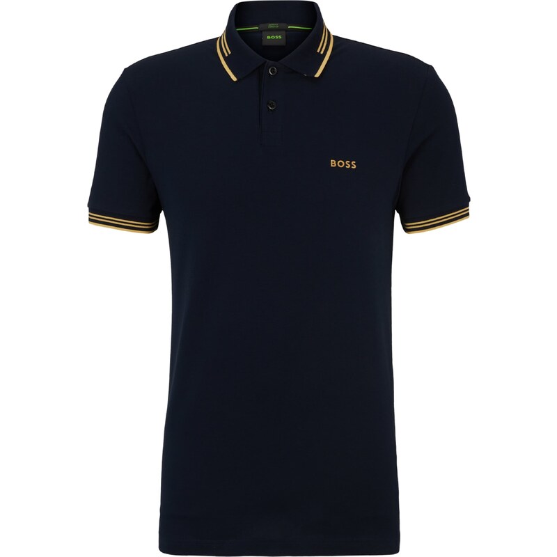 BOSS Tričko Paul piesková / tmavomodrá 63209505