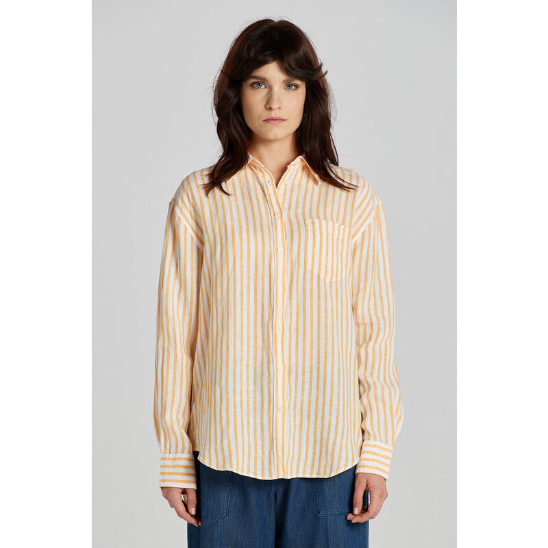 KOŠEĽA GANT REL STRIPED LINEN SHIRT MEDAL YELLOW 50828340