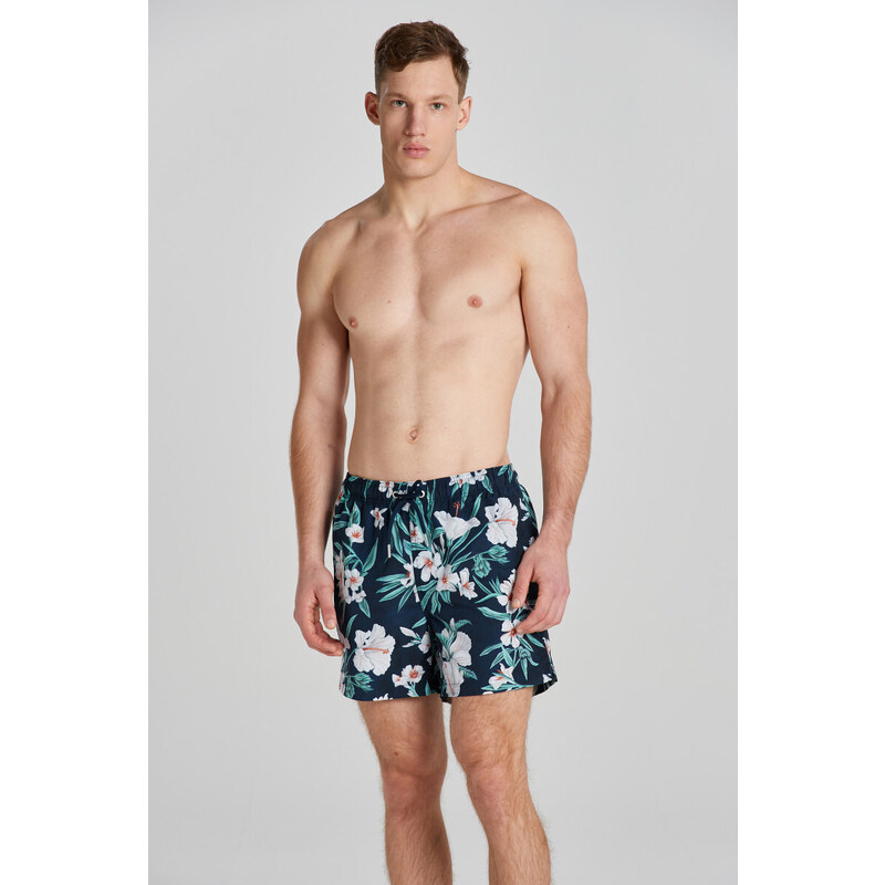 PLAVKY GANT OLEANDER PRINT SWIM SHORTS EVENING BLUE 50828375