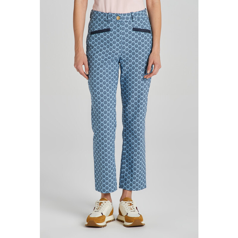 NOHAVICE GANT SLIM MONOGRAM JACQUARD PANTS SALTY SEA 50828382