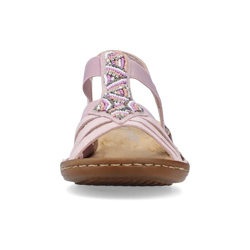 Dámske sandále RIEKER 60801-30 ružová S4
