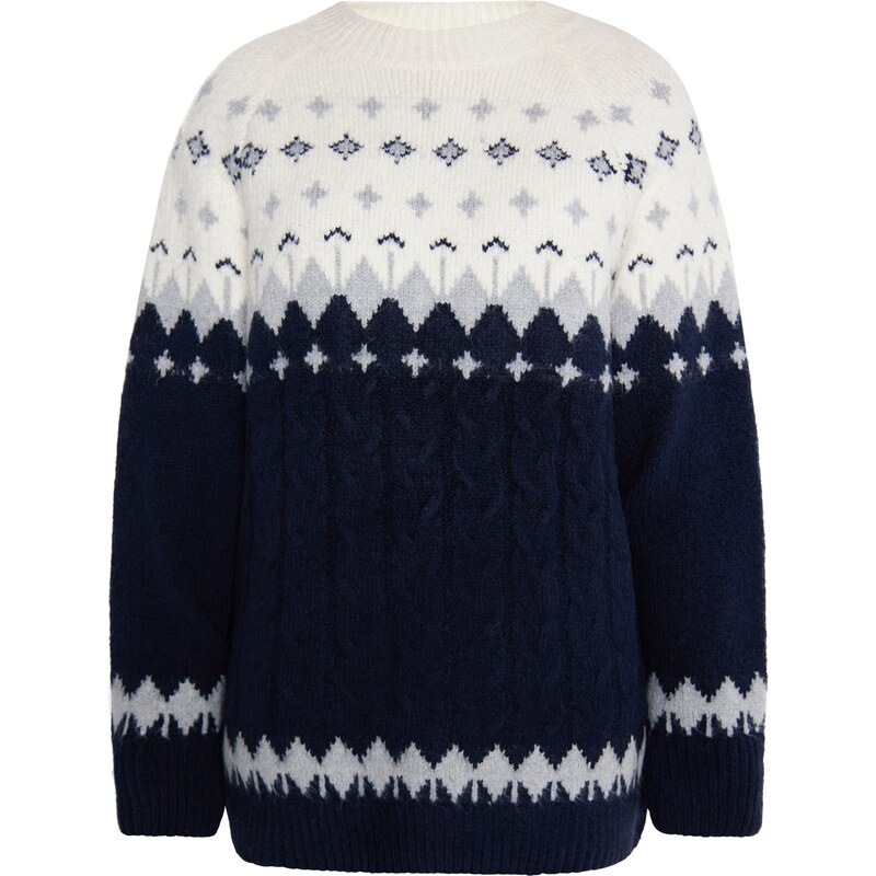 usha BLUE LABEL Sveter béžová / námornícka modrá 54262128