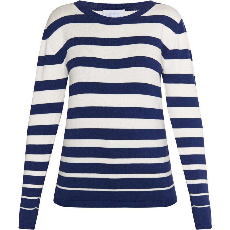 usha BLUE LABEL Sveter Fenia tmavomodrá / biela 54263481