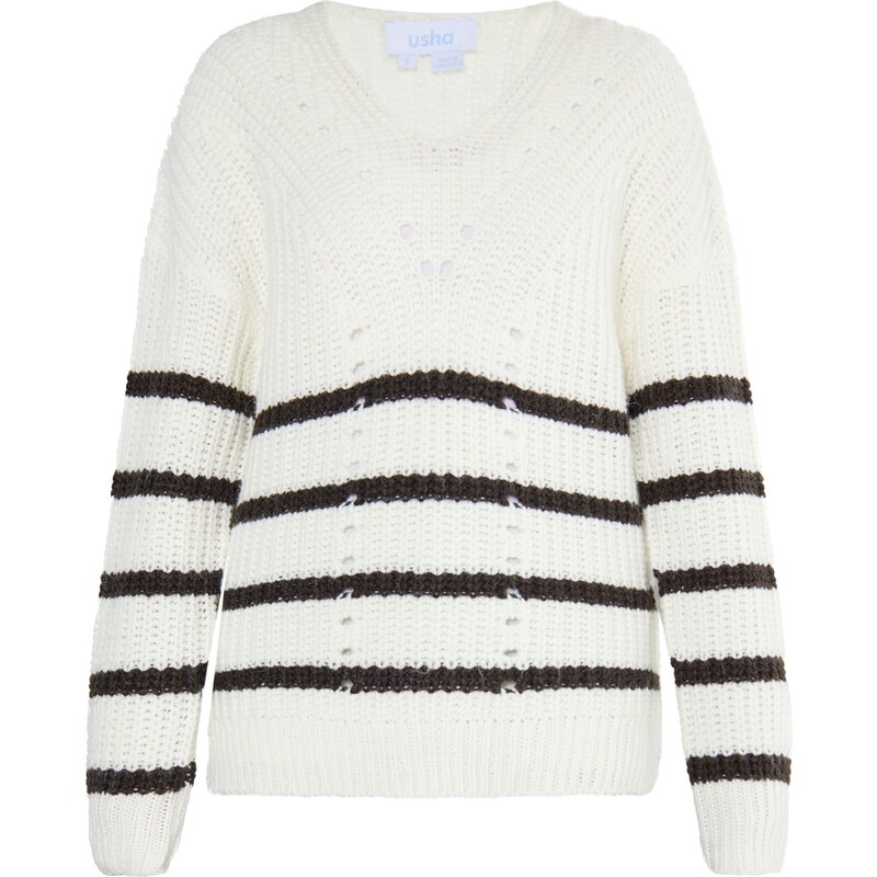 usha BLUE LABEL Sveter Fenia čierna / biela 54279219