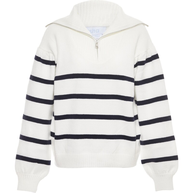 usha BLUE LABEL Sveter čierna / biela ako vlna 54280059