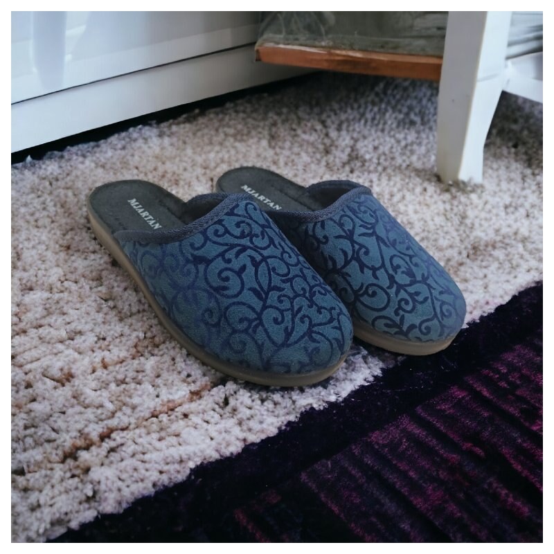 MJARTAN papuče - modré so vzorom