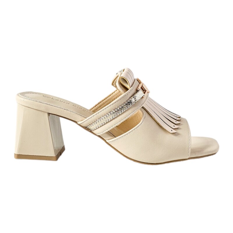 Krémové sandále Laura Biagiotti Cream Calf 56369493