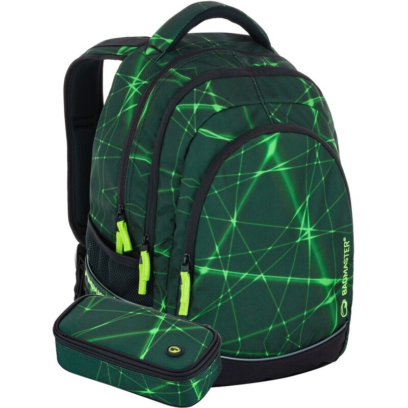 Školský set Bagmaster DIGITAL 22 B Set Gray/Green 63492565