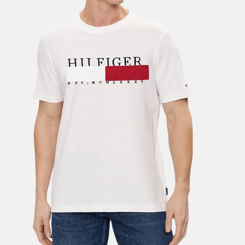 Pánské bílé triko Tommy Hilfiger 55765 50864126