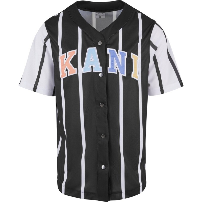 Karl Kani Košeľa KM241-040-2 svetlomodrá / pastelovo oranžová / čierna 54330976