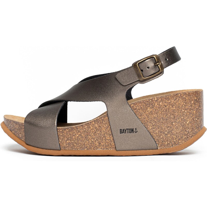 Bayton Remienkové sandále Rea tmavosivá / čierna 56646783
