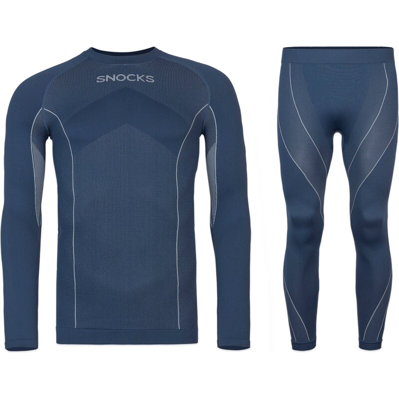 SNOCKS Spodné tričko tmavomodrá / svetlosivá 68467721