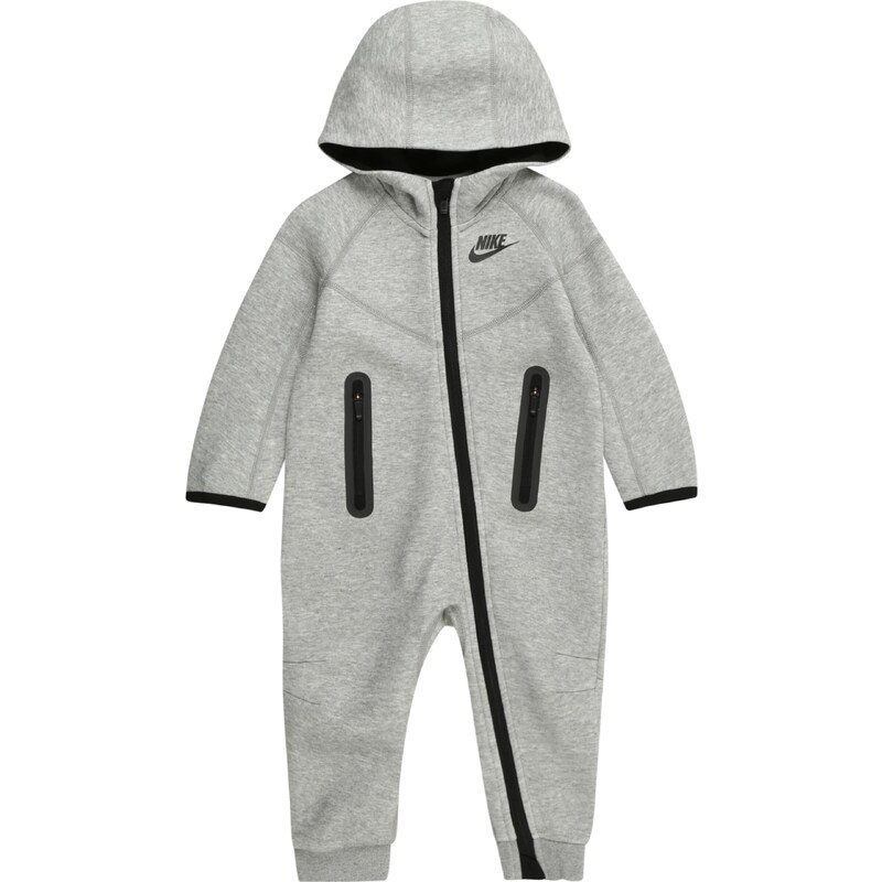 Nike Sportswear Overal TECH FLEECE sivá melírovaná / čierna 54318692
