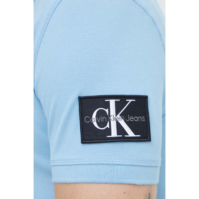 Bavlnené polo tričko Calvin Klein Jeans jednofarebný,J30J323394
