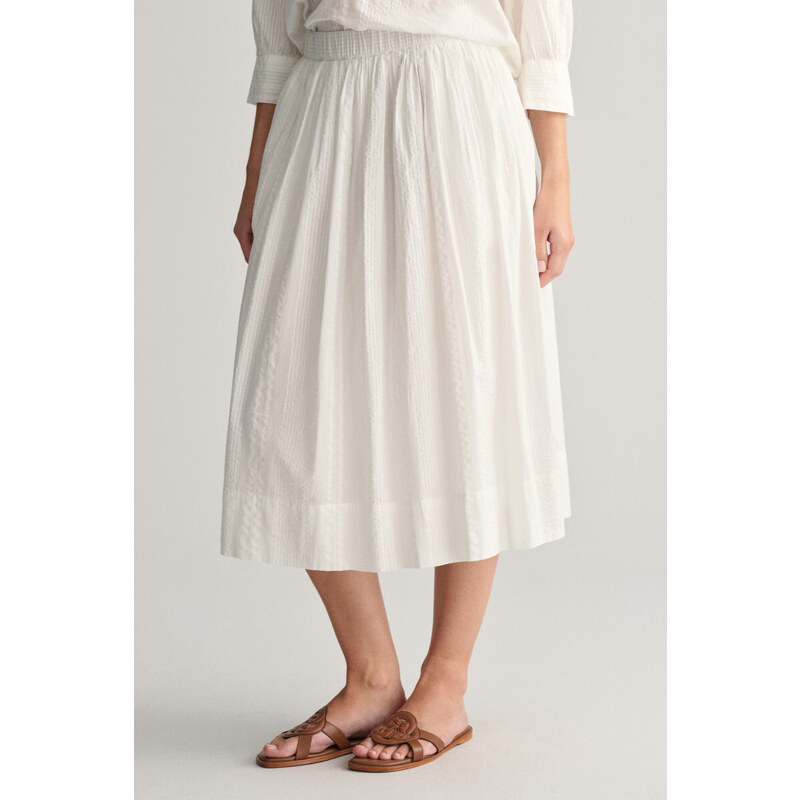 SUKŇA GANT SEERSUCKER STRIPED PULL ON SKIRT WHITE 49311197