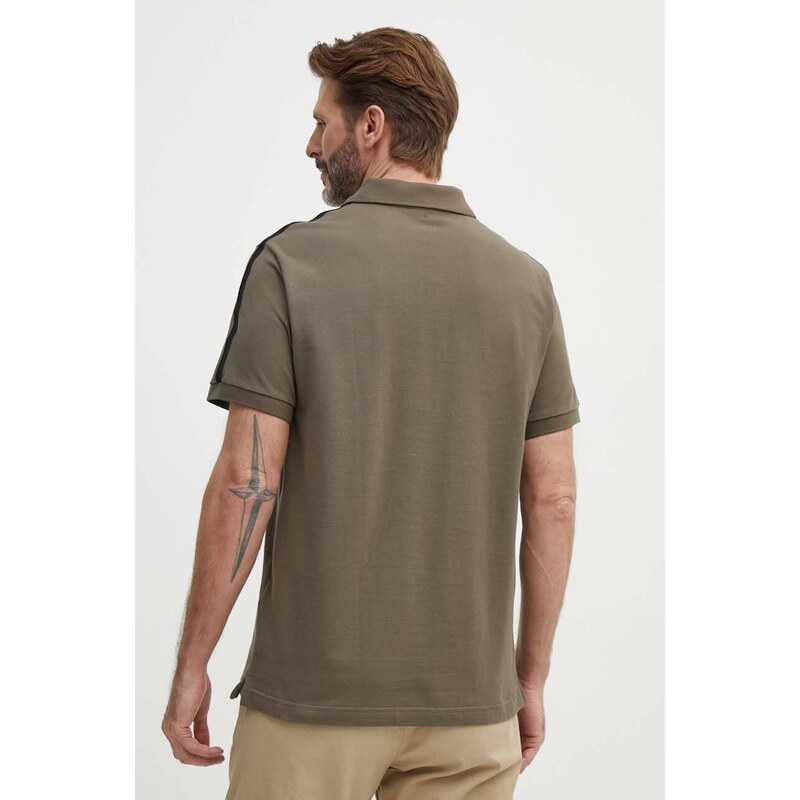 Bavlnené polo tričko Armani Exchange zelená farba, s nášivkou