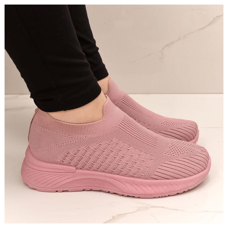 JOHN-C Dámske rúžové SLIP-ON tenisky MARILO 50892097