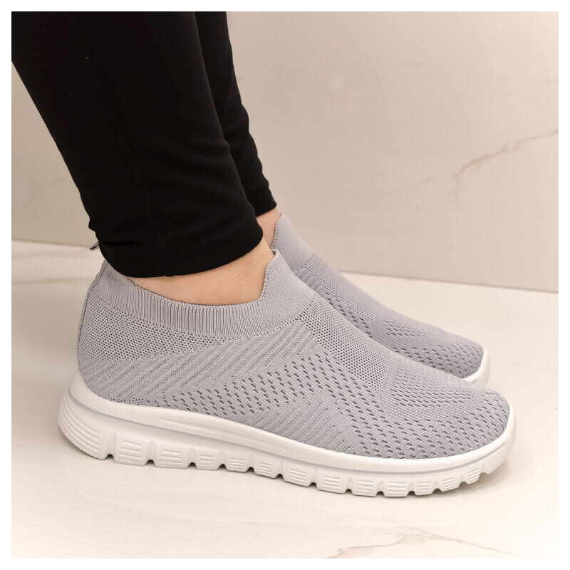 JOHN-C Dámske sivé SLIP-ON tenisky MARILO 50892099