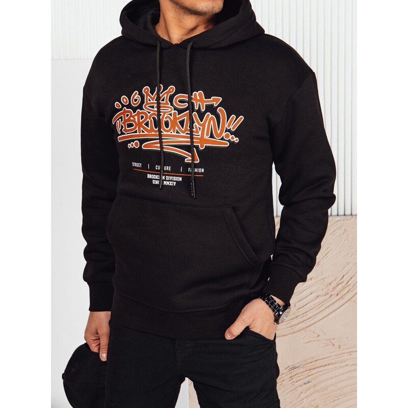 Dstreet Jedinečná čierna mikina s výraznou potlačou 50897489