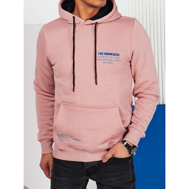 Dstreet Atraktívna ružová mikina s popisom 50897475