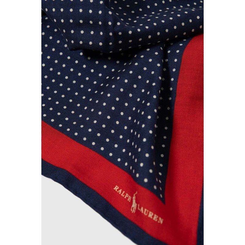 Vlnený šál Polo Ralph Lauren tmavomodrá farba, vzorovaná, 712926106