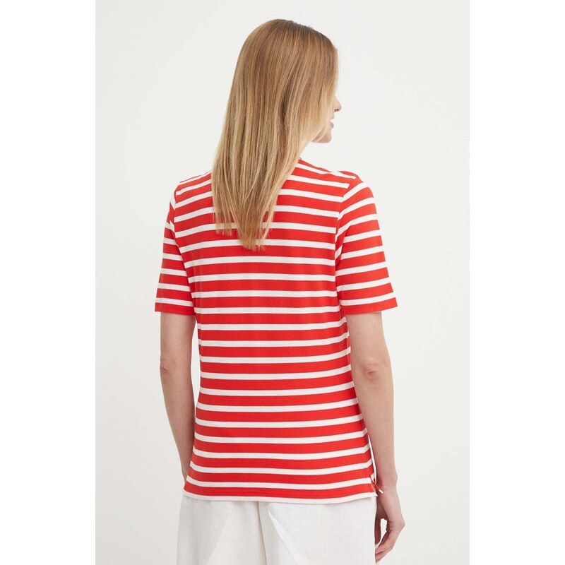 Polo tričko Tommy Hilfiger dámsky, červená farba, WW0WW39531
