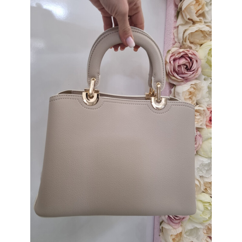 Katrin's Fashion Béžová elegantná kabelka do ruky Diana&Co