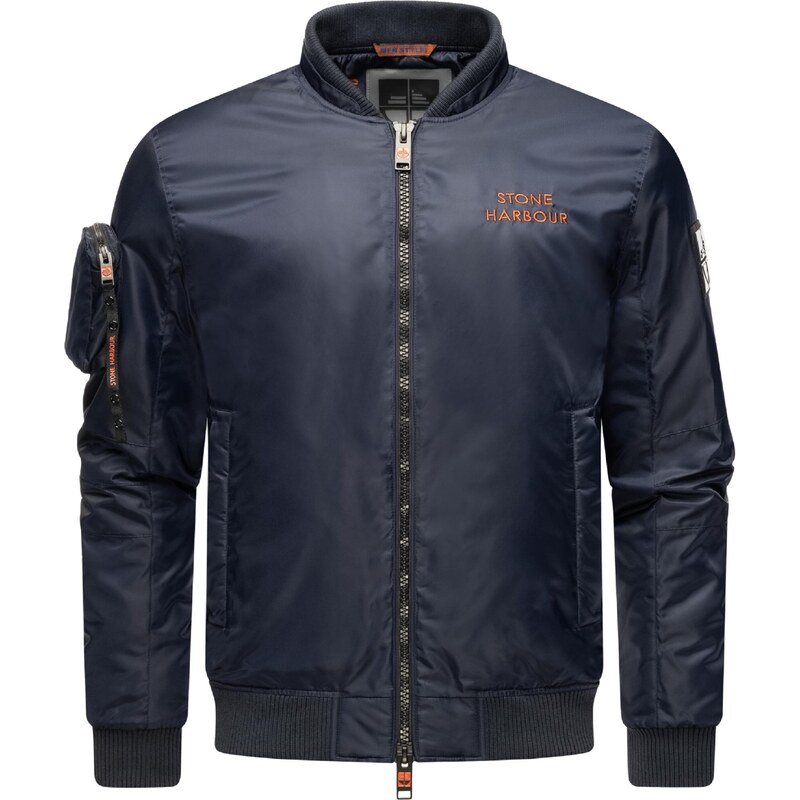 STONE HARBOUR Prechodná bunda Berkoo námornícka modrá / oranžová 54313708