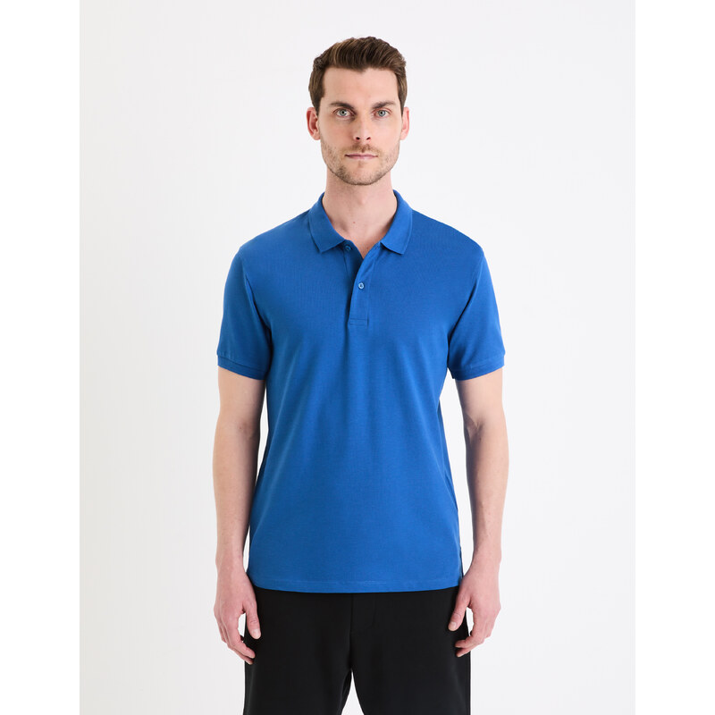 Modré pánske polo tričko Celio Teone 51043659