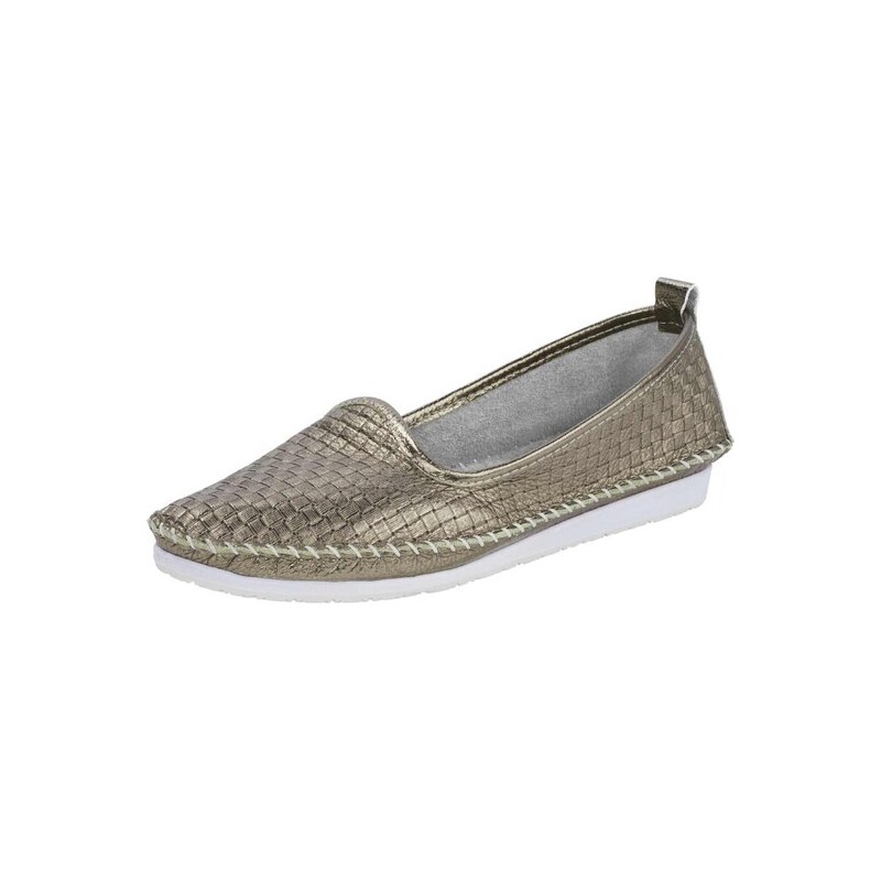 E-shop Kožené slipper topánky v zapletanom vzhľade Andrea Conti,