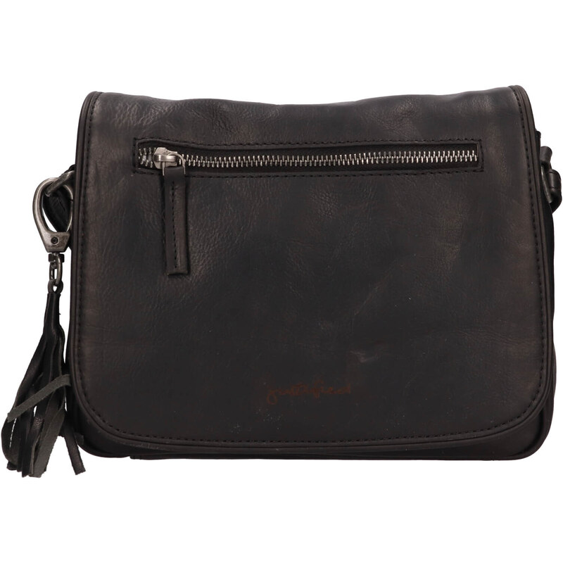 Dámska kožená crossbody kabelka Justified Hoben - čierna 50911789