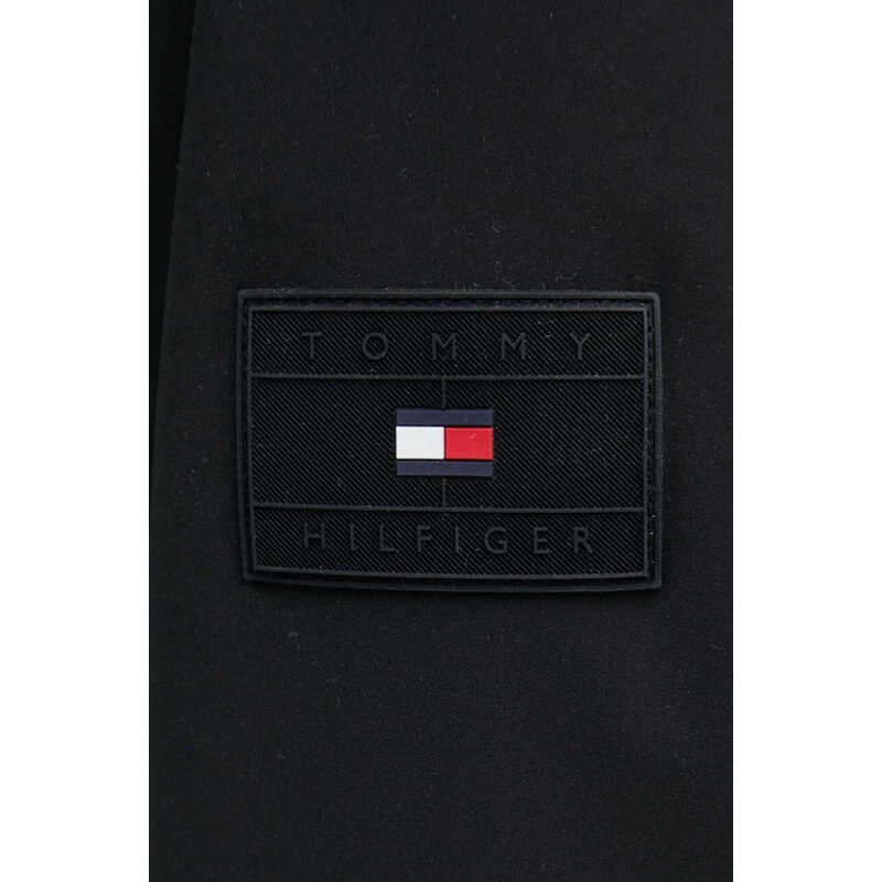 Bunda Tommy Hilfiger pánska,čierna farba,prechodná,MW0MW34470