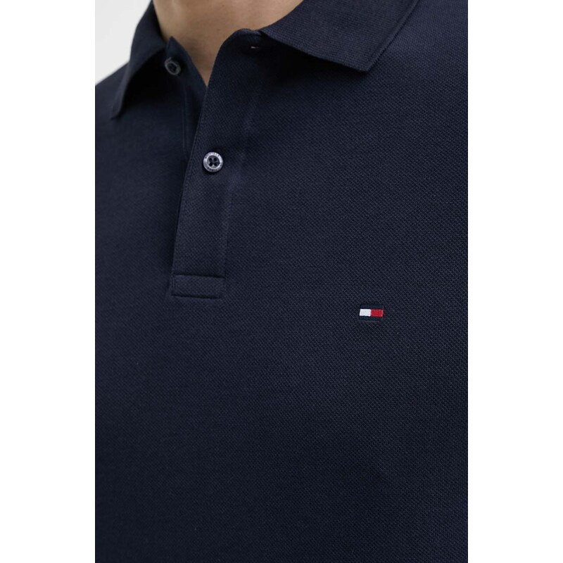 Polo tričko Tommy Hilfiger pánske, tmavomodrá farba, jednofarebné, MW0MW34780