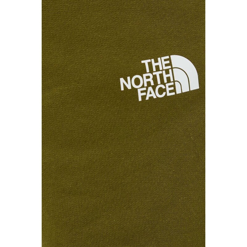 Bavlnené tepláky The North Face zelená farba, s potlačou, NF0A87DEPIB1