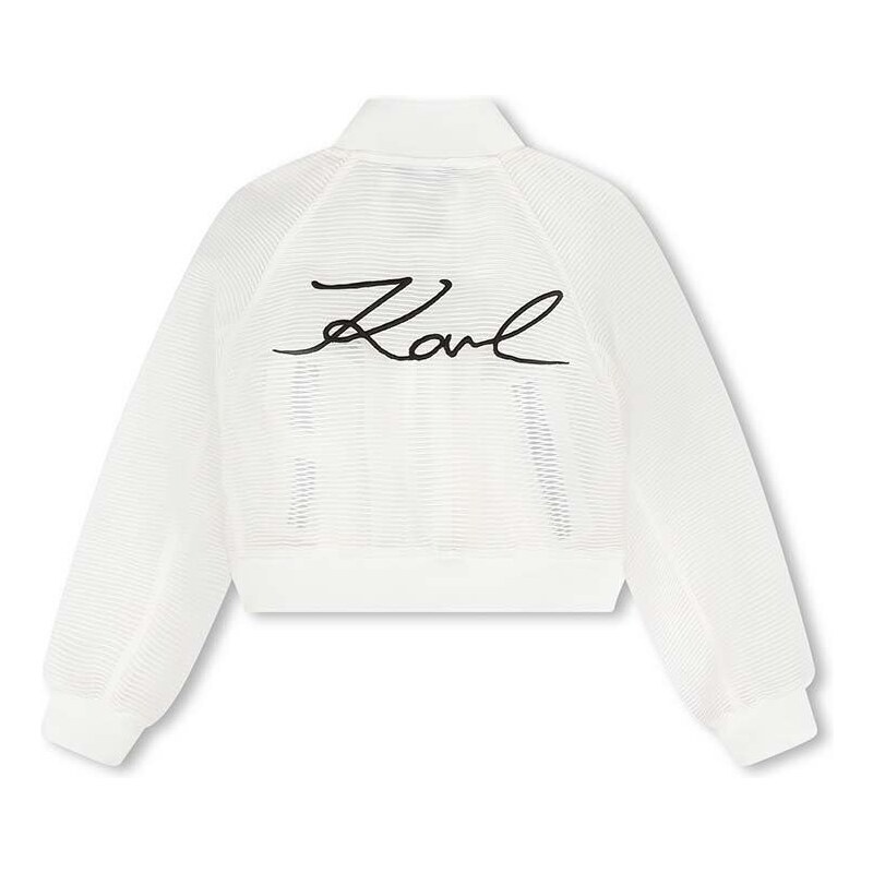 Detská bunda Karl Lagerfeld biela farba