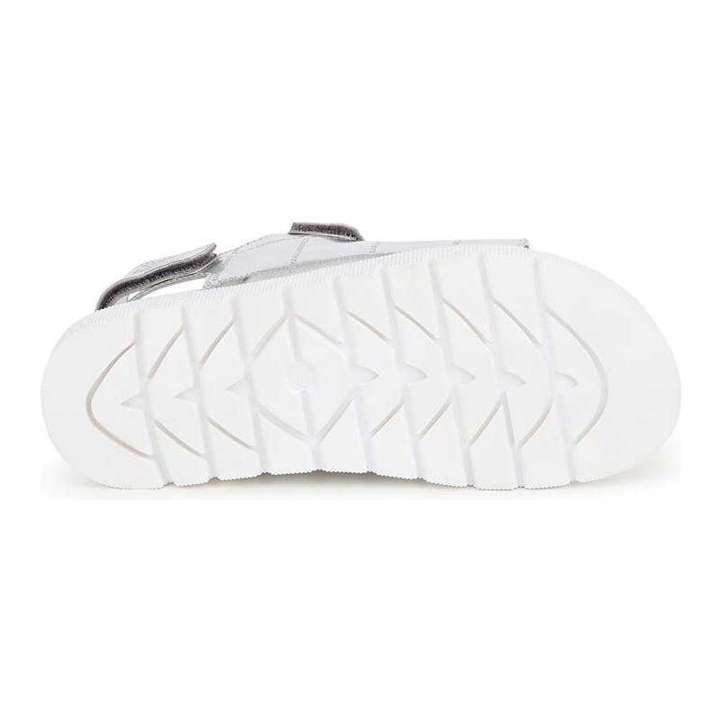 Detské kožené sandále Karl Lagerfeld šedá farba