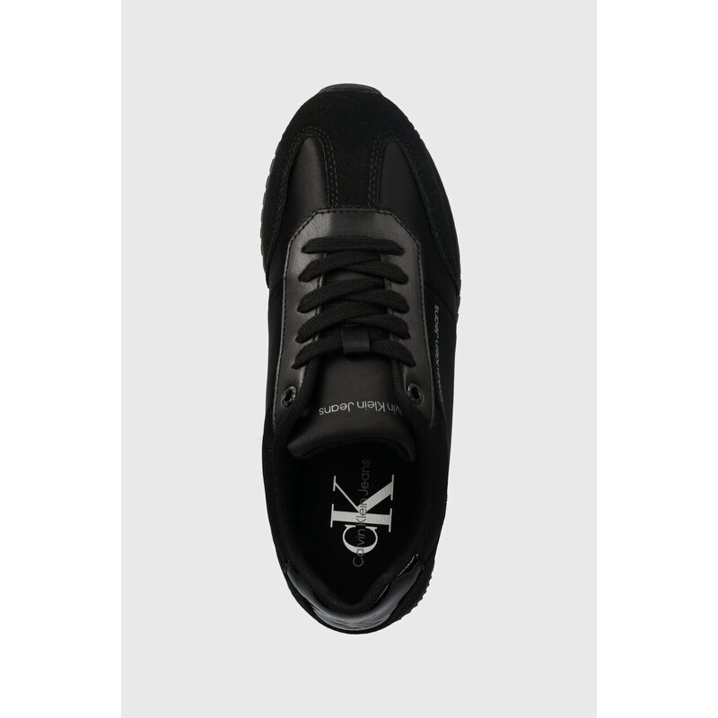 Tenisky Calvin Klein Jeans RUNNER LOW LACE MIX IN DC čierna farba, YW0YW01367