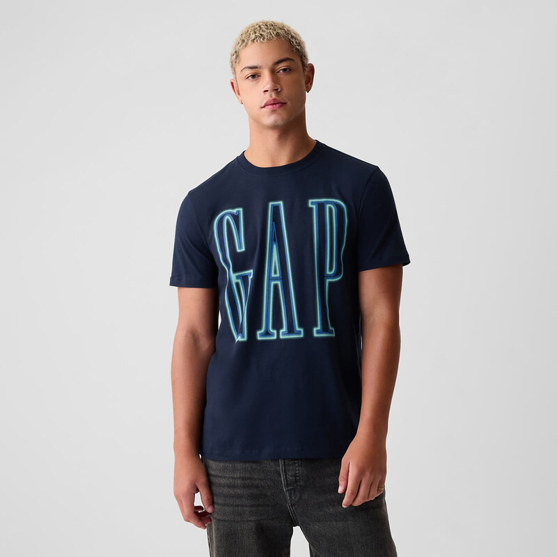 Tričko GAP Neon Logo Tee Tapestry Navy XS 50920869