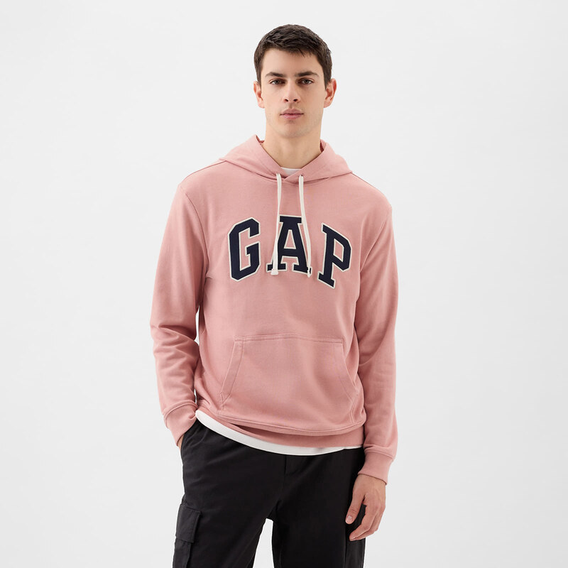 Mikina GAP French Terry Pullover Logo Hoodie Pink Rosette 16-1518 M 50920819