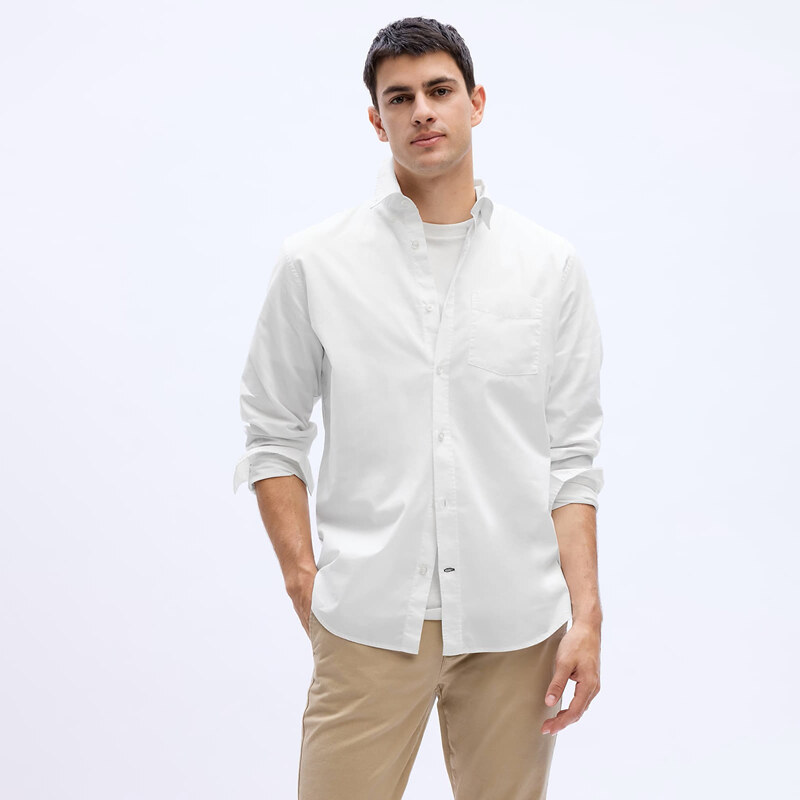 Košeľa GAP Standard Stretch Poplin Shirt Optic White S 50920779