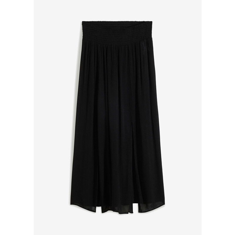 bonprix Maxi sukňa s rozparkami, farba čierna, rozm. 34