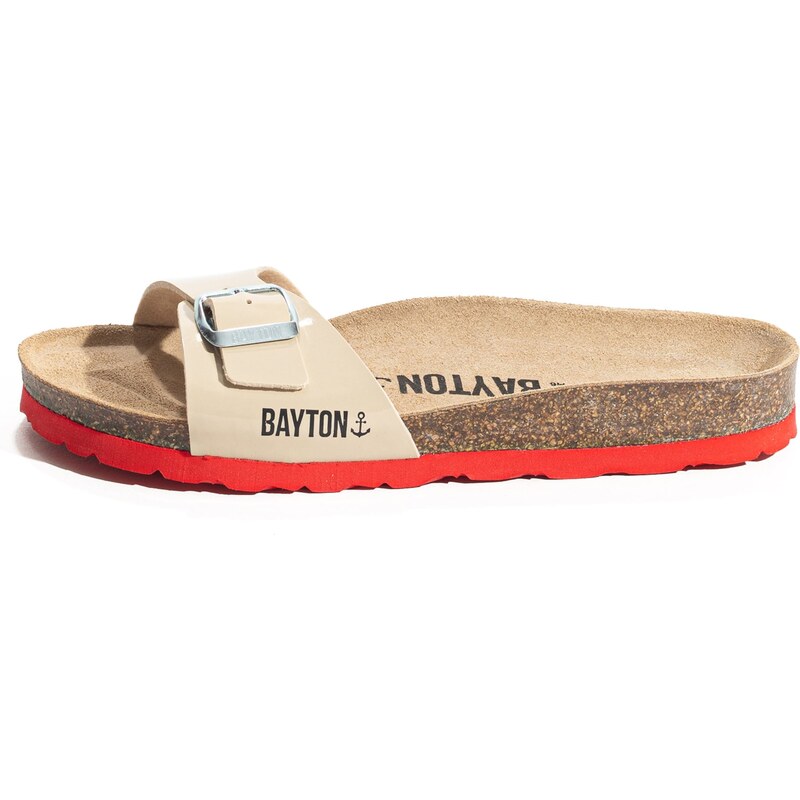 Bayton Šľapky ANASTASIA krémová / ohnivo červená / čierna 62239555