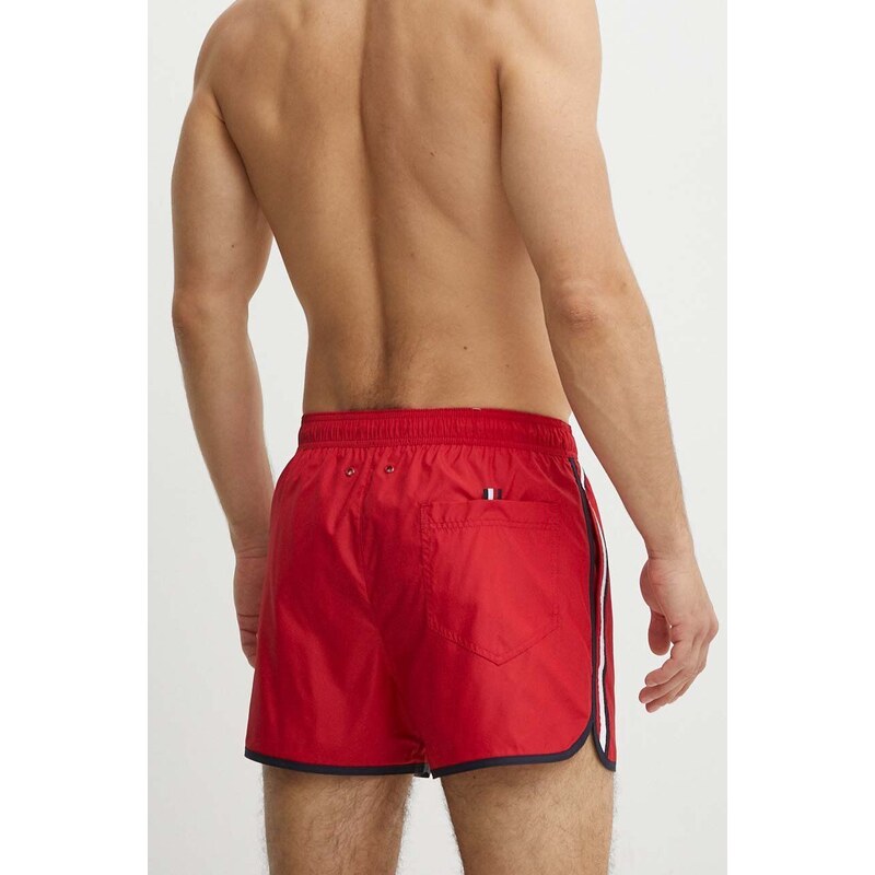 Plavkové šortky Tommy Hilfiger pánske,červená farba,UM0UM03217