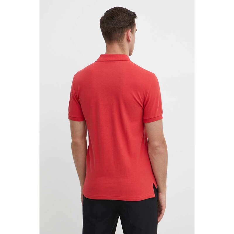 Bavlnené polo tričko Polo Ralph Lauren červená farba, jednofarebný, 710536856