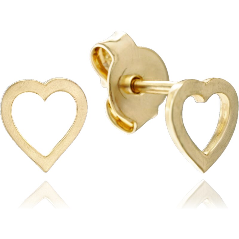 OLIVIE MINET Elegantné zlaté náušnice srdiečka Au 585/1000 65013862
