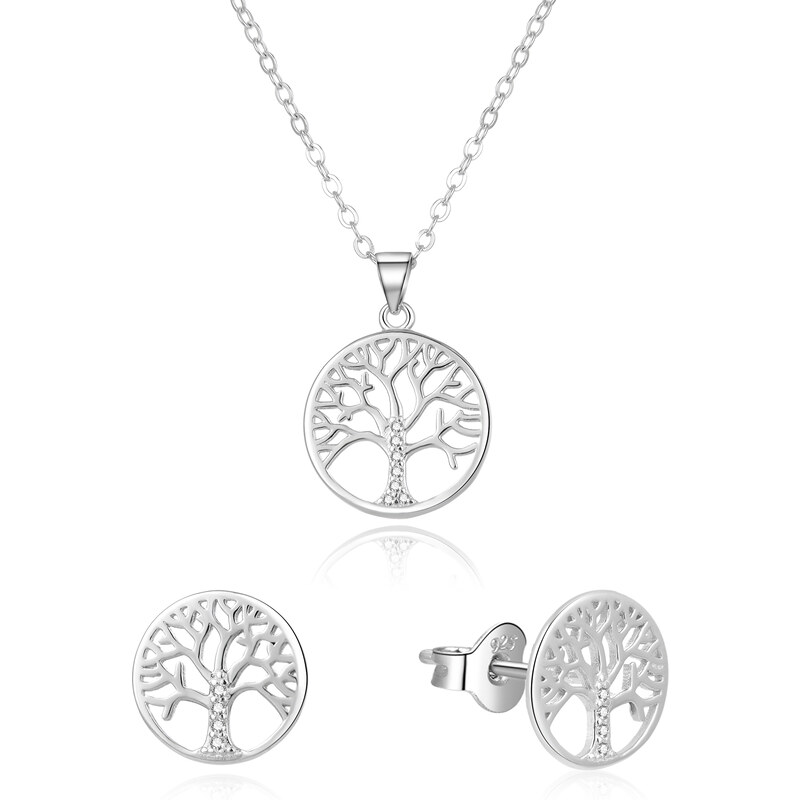 Beneto Set strieborných šperkov Strom života so zirkónmi AGSET214R 66581053