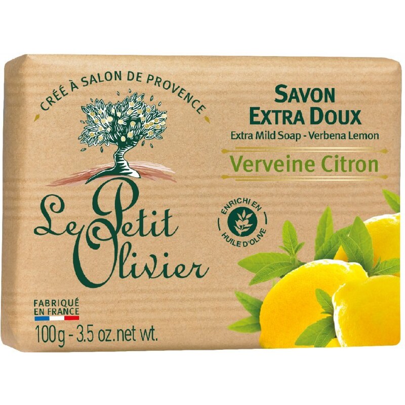 Le Petit Olivier Extra jemné mydlo - Verbena a citrón, 100g