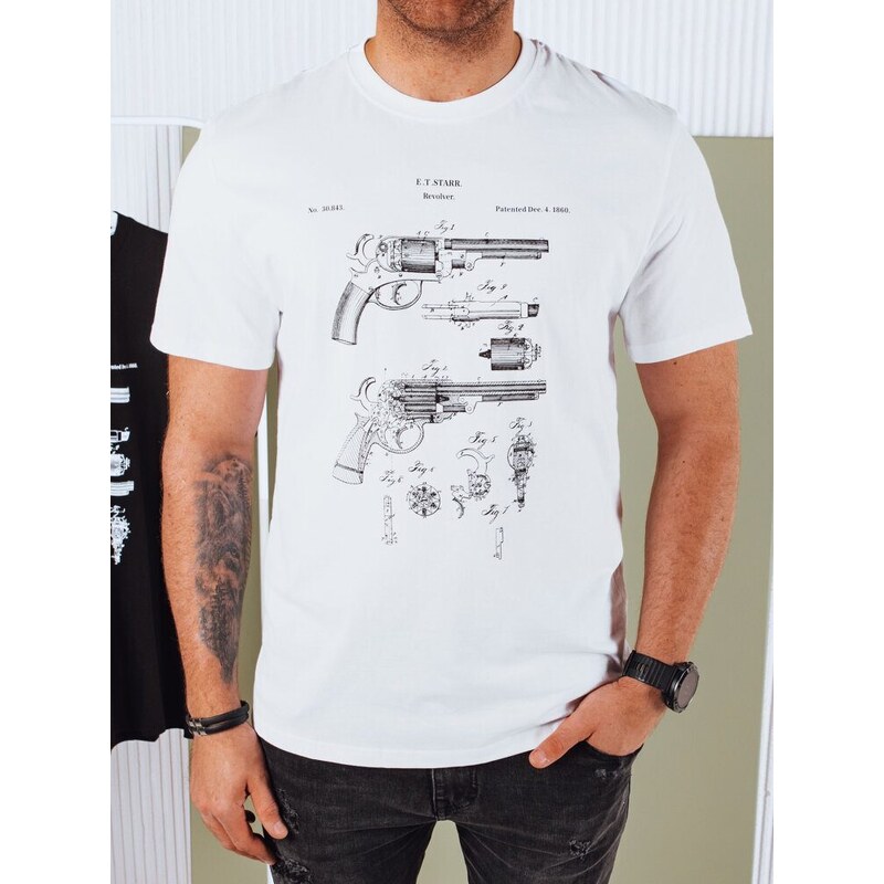 Dstreet Trendy biele tričko s popisom 51013814